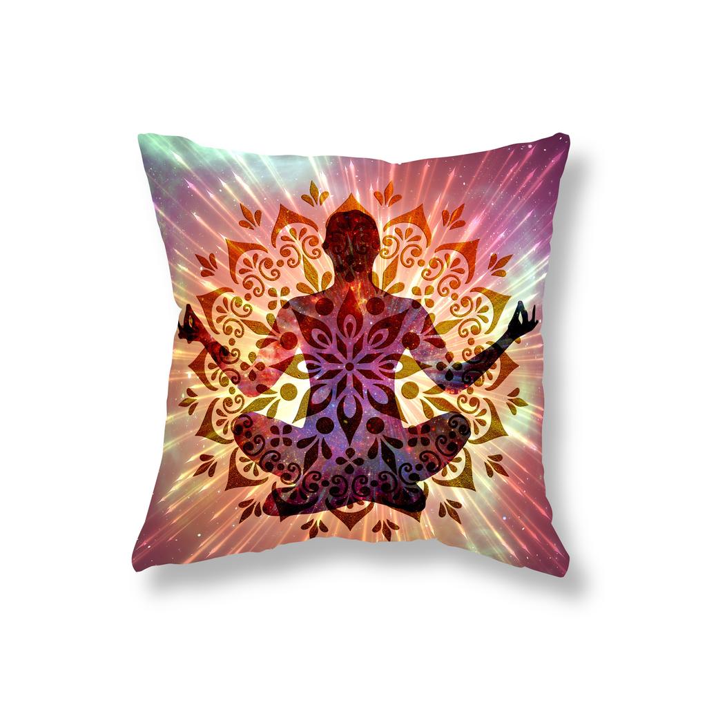 Meditation Buddha Kissenbezug Sofa Dekoration Zimmer Nachttisch Büro Spiel Stuhl Kissenbezug Home Decor Kissenbezug 45x45cm