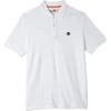 Solid Logo Pullover Short Sleeve Polo Shirt Men Tops White A2BRY-100