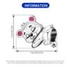 925 Silver Sleeping Teddy Bear Animal Charms Beads Pendant Fit DIY Bracelet Necklace Jewelry Souvenir Gifts