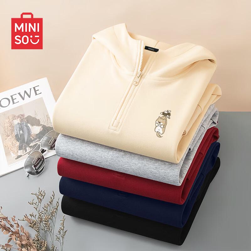

MINISO MK Dog Half-Zip Hooded Pullover 3XL