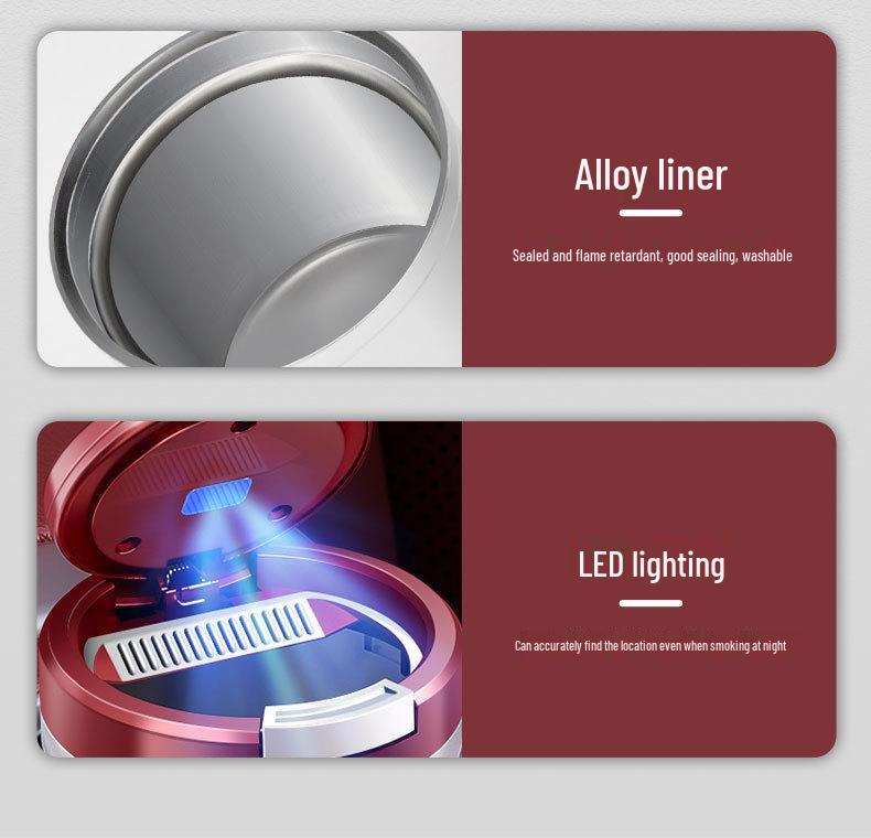 KNEWSTAR 001 Illuminated Car Ashtray for New Energy Vehicle - High-End Interior Accessory