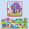 Cute Jigsaw Board Toy 3D Color Matching Puzzles Lovely Mushroom Nail Puzzle Toy  Baby Development