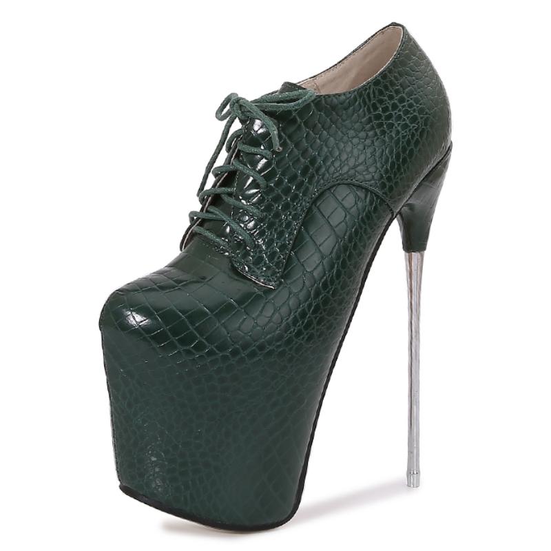 19cm Extreme Stiletto High Heels Platform Pumps Sexy Black Red Women's Metal Heeled Party Fetish Nightclub Shoes Big Size 50