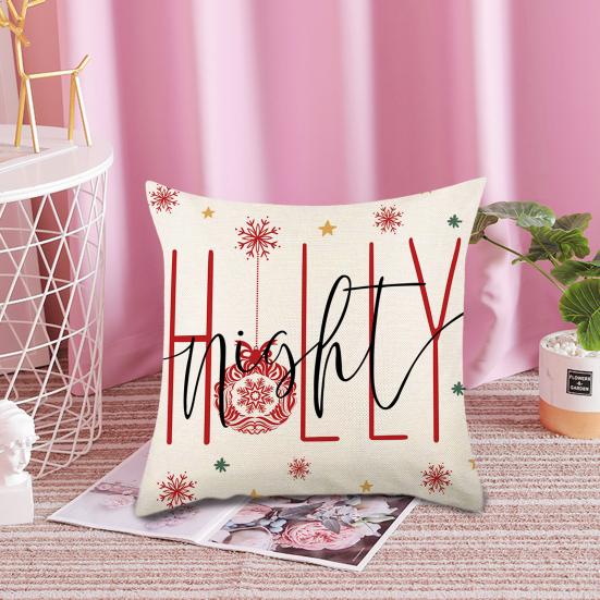 

Рождественская наволочка со потайной молнией, износостойкая, моющаяся, невыцветающая, квадратная наволочка с принтом рождественской елки