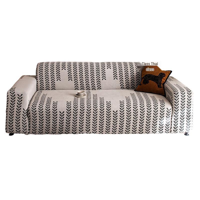 Jacquard Velvet Non-Slip Sofa Cover Set - Minimalist Style, Universal Fit for All Seasons.