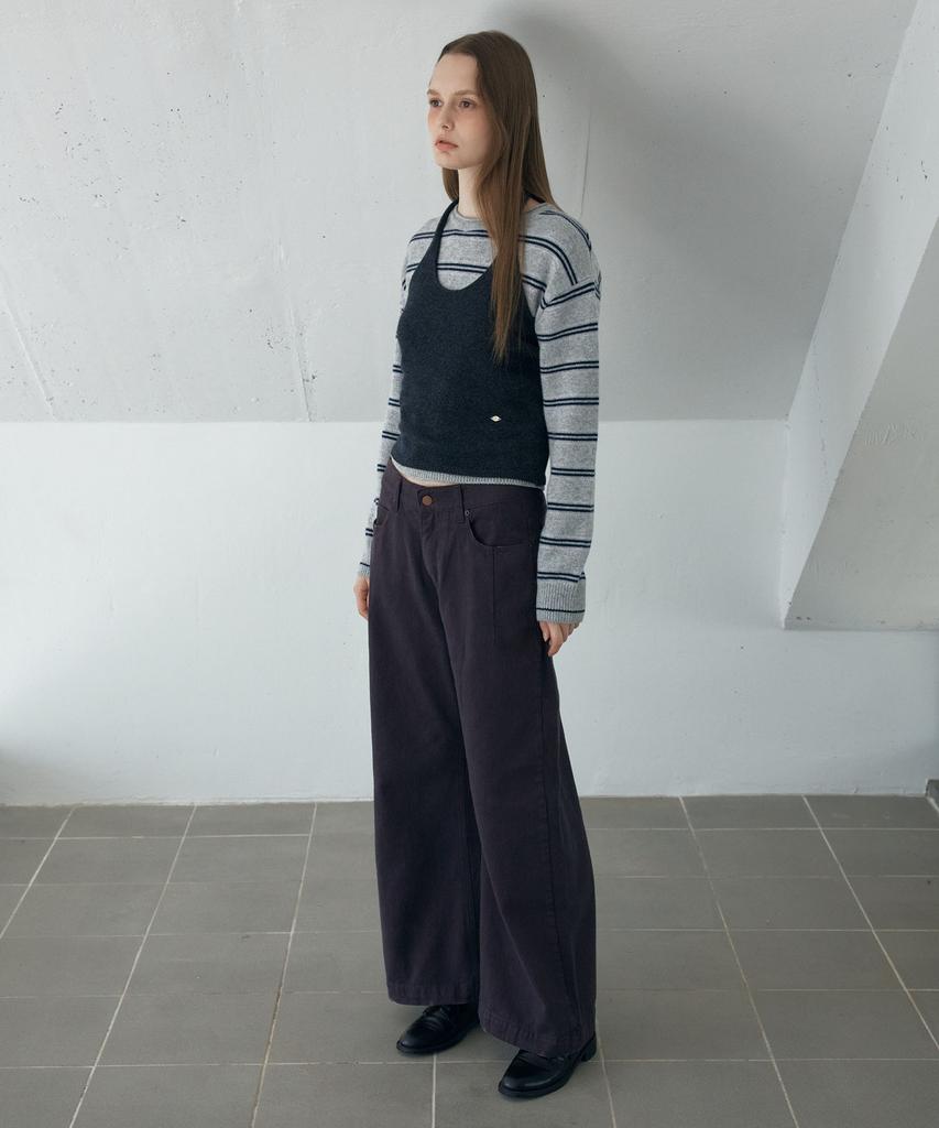 AHWE Halter Knit Vest_Charcoal