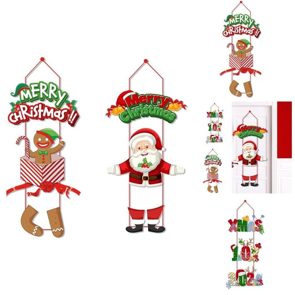 Christmas Door Hangings Set Of 3pcs In Different Styles Perfect For Merry Christmas