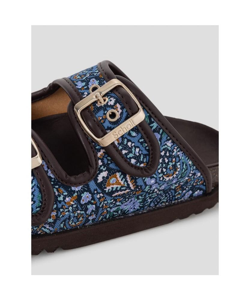 Scholl (Women) Two-Strap Pattern Cork Sandals Brown (Hh64K2C17D)