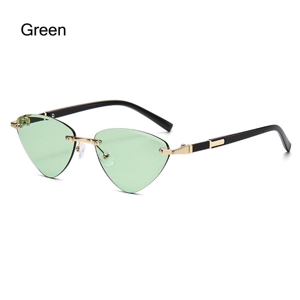 Triangular Cat Eye Sunglasses Punk UV400 Protection Unique Temples Shades Cut-Edge Hip-Hop Sun Glasses
