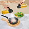 Pulverizator de Ulei pentru Gătit 2 în 1 Pulverizare Turnare Dozator Ulei de Măsline 470ml Sticlă Pulverizator Ulei Gadgeturi de Bucătărie