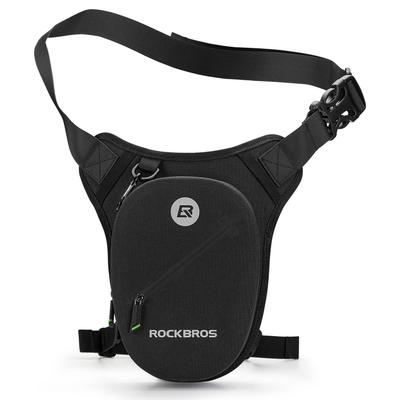 ROCKBROS Leg Waist Motorcycle Shoulder Leg Lightweight Adjustable Hip Bag for Men and Perfect for and Outdoor Black Bag, Bag, Bag, Pouch, Nylon,
