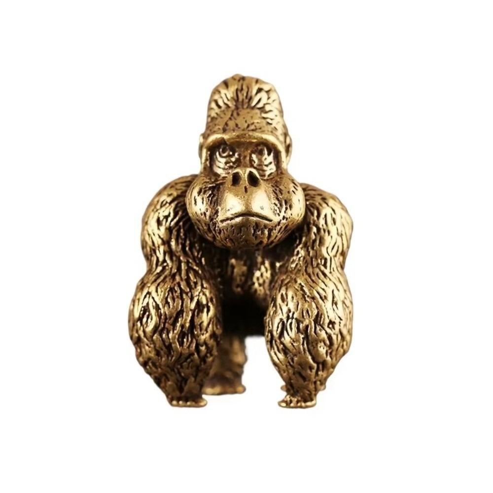 Miniature Size Gorilla Figurine Vintage Gorilla Desk Ornament Chimpanzee Model Desktop Decoration