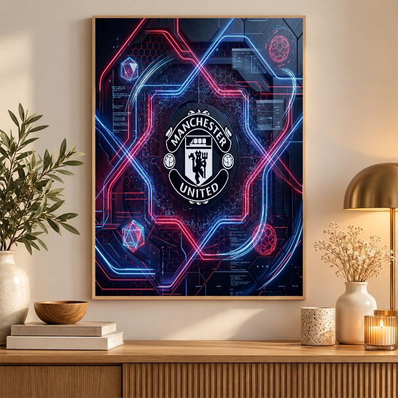 Sada pro diamantové malování Manchester United 5D plný vrták DIY diamantová mozaika Nástěnná malba Domácí dekorace