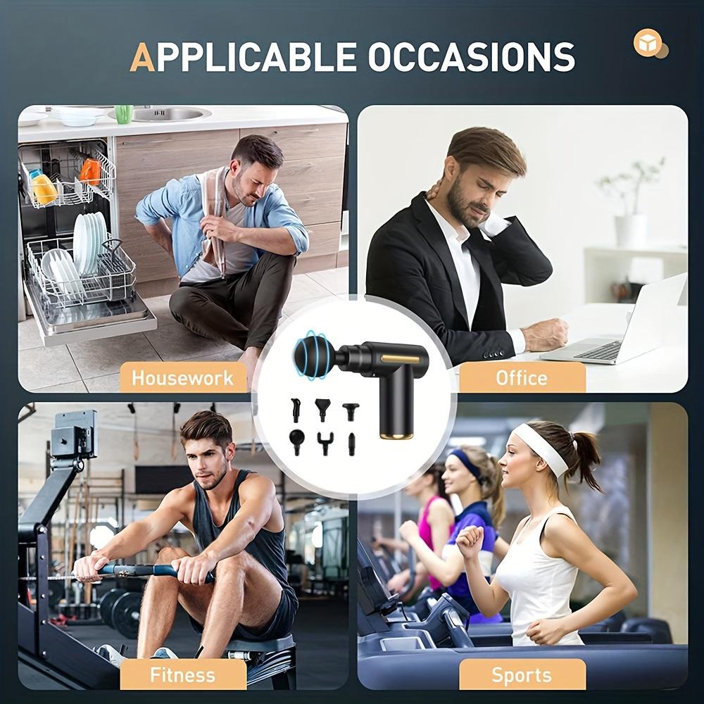 Mini fascia gun, massage gun, portable meridian massager, electric health care device to relieve muscle tension and reduce work fatigue.