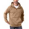 Half Zip Sweater Men's Autumn Winter Padded Thickened Head Hoodie Men's Solid Colour Blouse Jacket Moisture Wicking Comfortable Skin-friendly Tops