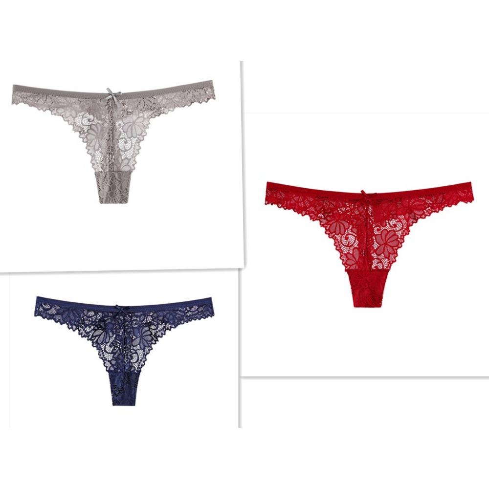 3 buc/lot lenjerie goală, transparent, seducător, tanga sexy din dantelă cu talie joasă, chiloți pentru femei, slip bikini, chiloți