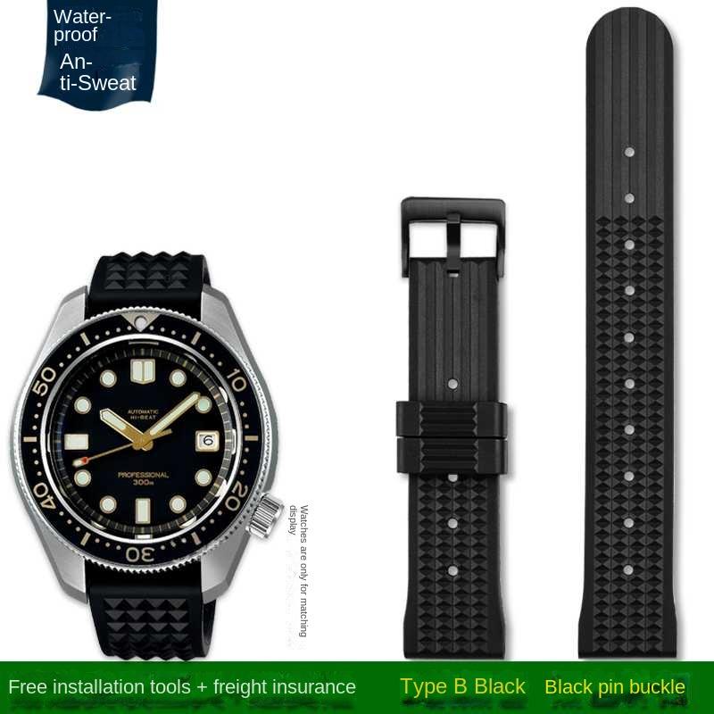 Geeignet für Seiko PROSPEX Vorfahren mm Serie Nachbildung SLA017J1 SLA039J1 Silikon-Gummi-Uhrenarmband 20mm 22mm