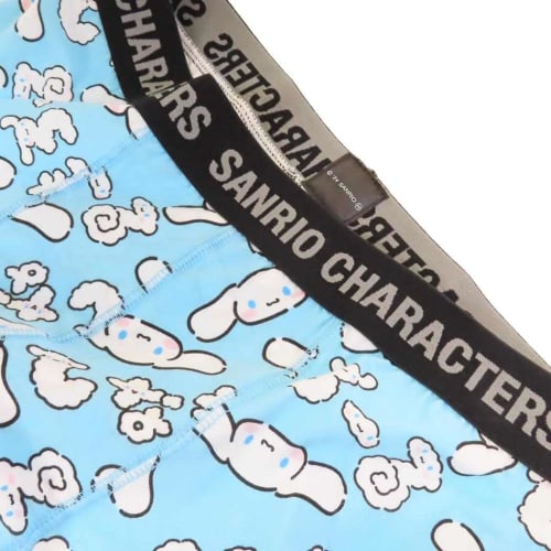 Small Planet Sanrio Boxer Briefs, Cinnamoroll Hiragana Logo, XL Size