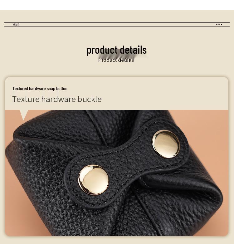 Stylish Mini Cowhide Coin & Lipstick Purse for Women