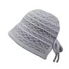 Cappello a secchiello lavorato a maglia con fiocco diviso sul retro, per mostrare il viso, da donna, autunno e inverno, dolce, caldo, protezione per le orecchie
