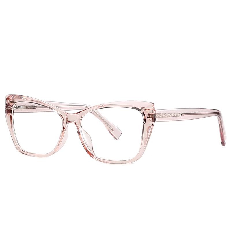 0 -0.5 -0.75 To -6.0 Blue Light Blocking Nearsighted Glasses For Women Spring Leg Cat Eye Minus Degree Prescription Spectacles