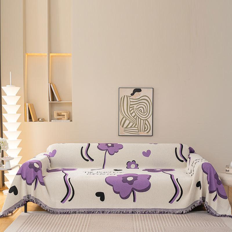 Новый чехол для дивана из шенилла с принтом — фото 9