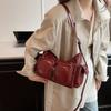 Korean Style Pocket Crossbody Bag Zipper Women Handbag Fashion PU Leather Underarm Bag  Women