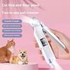 WhisperTrim Pet Nail Trimmer,Portable 2in1 Dog Cat Electric Nail Clipper w Light