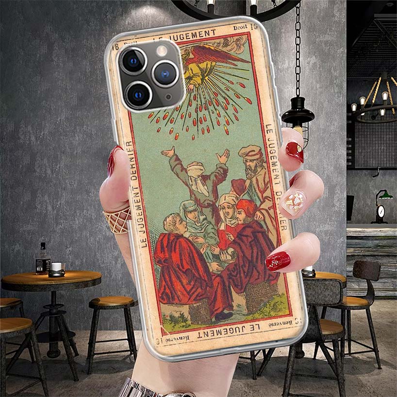 Tarotkarten Reading Kunst Weiche Handyhülle Für IPhone 11 17 Air 16E 16 Pro Max 15 + 14 Plus 13 Mini 12 Apple 7 SE 8 Fundas Coque 11