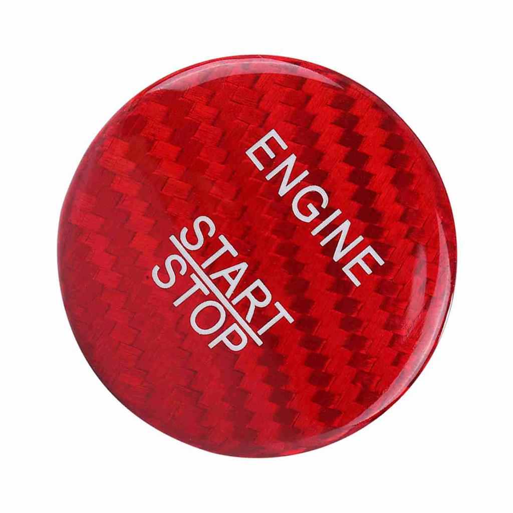 Red Carbon Fiber Engine Start Button Cover Trim for Mercedes Benz A B C GLC GLA CLA ML Class
