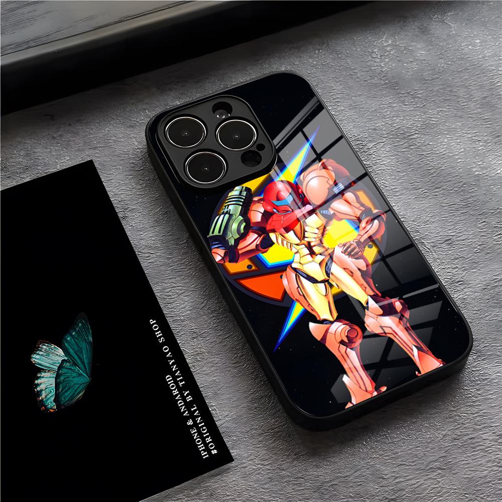 Game Metroid Phone Case For IPhone 17 Pro Max 15 Pro 16 14 Plus 12 13 Mini 11 Pro Shockproof Glass Cover