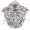 Fashion Leopard Shirt Fake Collar Removable Laple Button Down Half Shirt Detachable Collar False Collar for Woman Suits