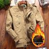 Herren Winter Plus Samt Verdickte Reine Baumwolle Militärjacke