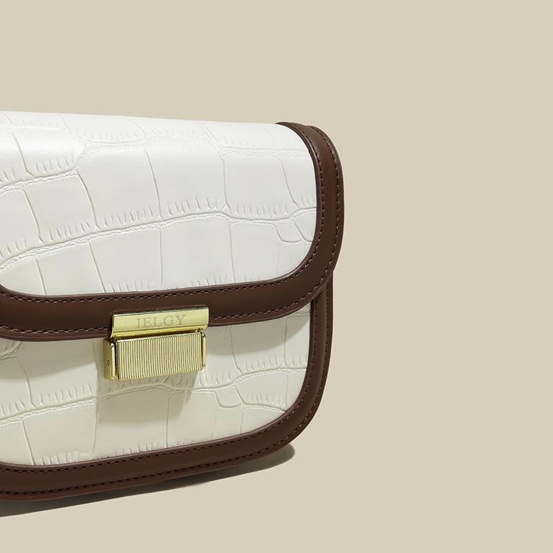 IELGY Fashionable Stone Pattern Saddle Lock Shoulder Bag For Women - New For