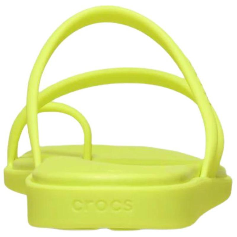 Crocs Simple Versatile Outdoor Breathable Rub-resistant Single Band Slides Women Yellow 209862-738