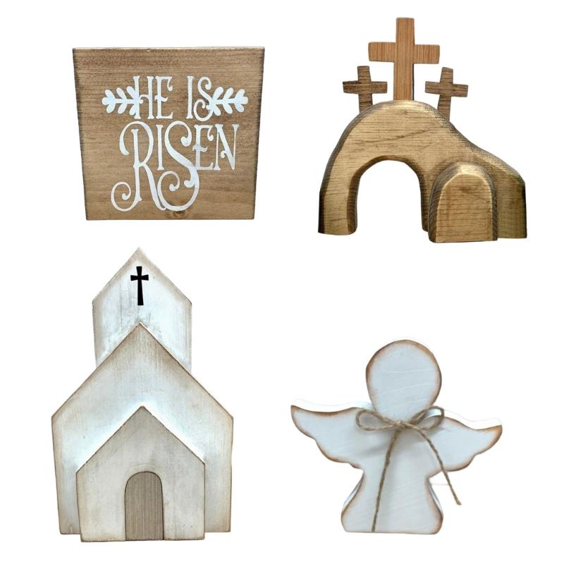 

Tray Wood Nativity Easters Tombs Resurrections Scenes Set Home Decorations 1