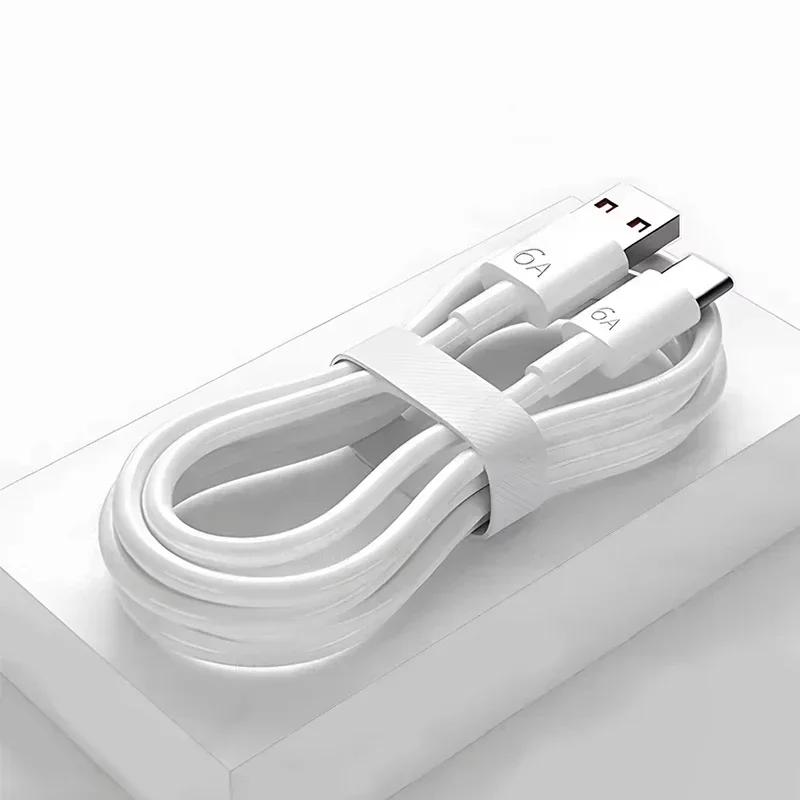 

100W USB to Type C Cable For Samsung S24 S23 Ultra Xiaomi 14 Redmi Huawei Oneplus 12 Charge Line 7A Fast Charging Charger Amagi 1m білий