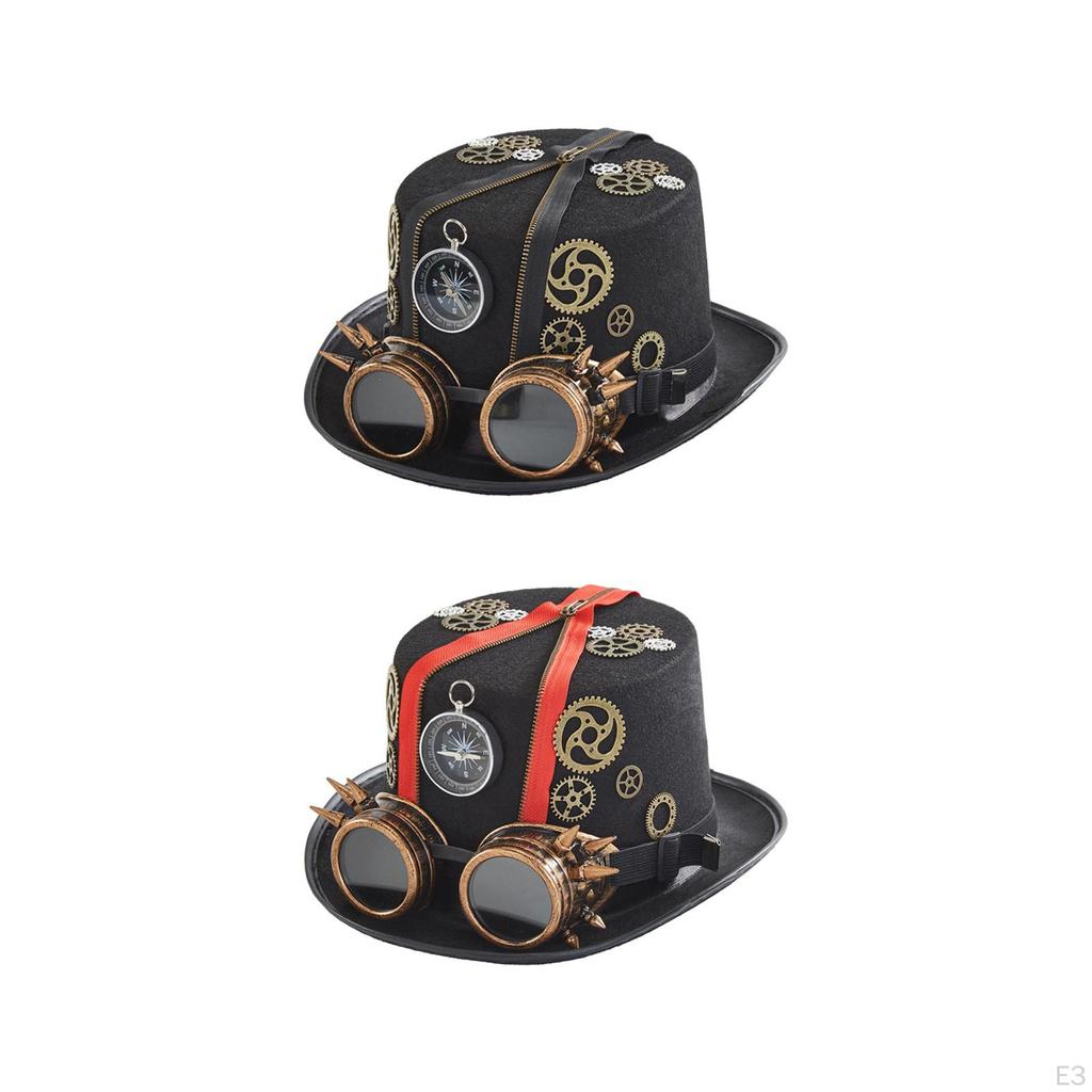 Steampunk Top Hat for Women Men Party Cap Fashion Jazz Nightclub