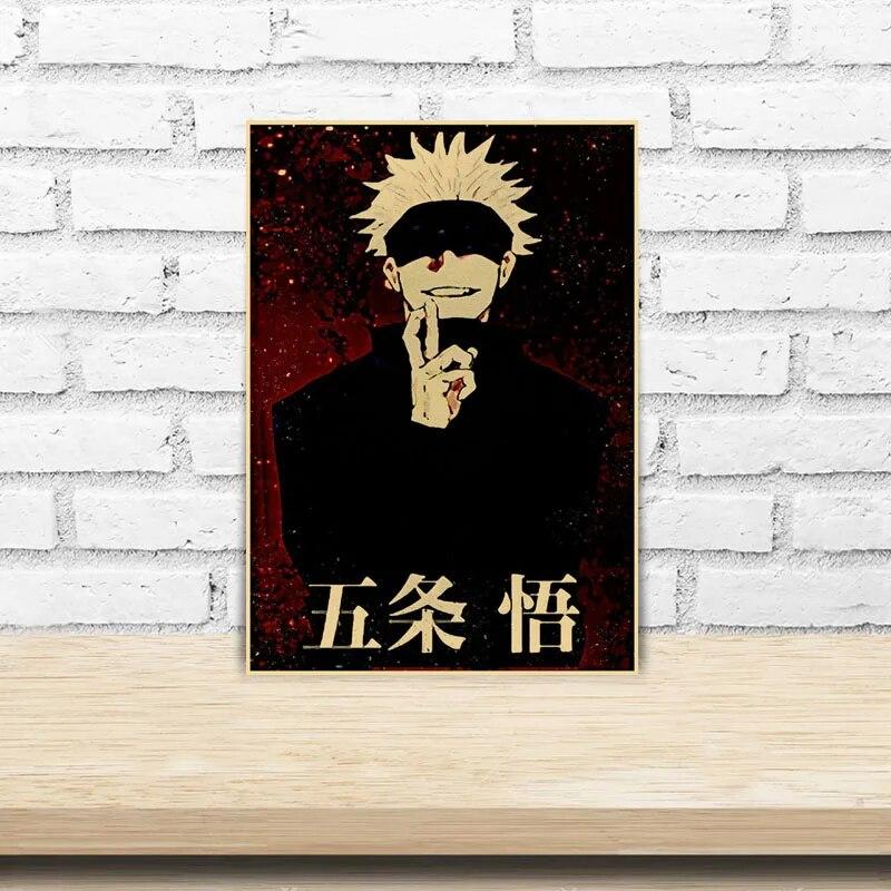 Jujutsu Kaisen Posters Kraft Paper Vintage Anime Poster Wall Stickers Study Home Living Room Bar Decoration Art Painting