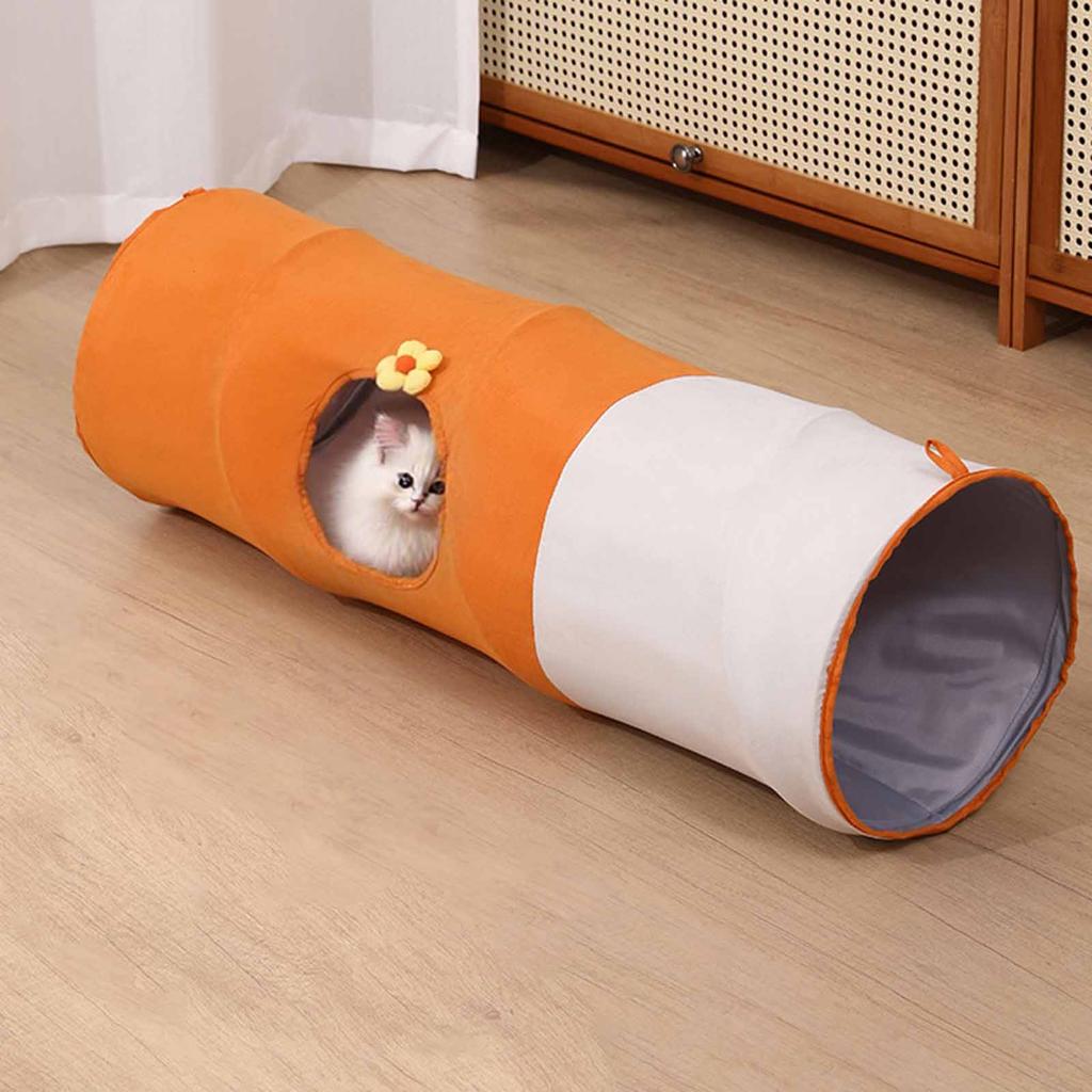 Faltbares Tunnelbett, Selbstspielzeug, Unterhaltungstunnel für Katzen, Indoor-Langeweile-Abbau, Spieltunnel und Ruhebett