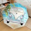 1 Stück Hochwertiger Regenschirm im Strandbus-Design, Automatisches Öffnen und Schließen, Multifunktionaler Regenschirm G0811001