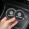 For VW Volkswagen Jetta MK5 Golf 2pcs Non-slip Car Diamond Water Cup Pad Rhinestone Silicon Mat For Volkswagen VW Scirocco Jetta