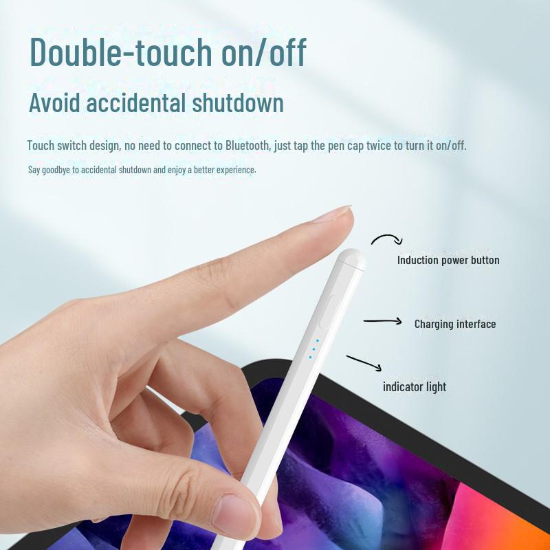 Active Capacitive Stylus: Prevents Accidental Touch, Compatible with Apple, Huawei, iPad, and First & Second-Gen Styluses.