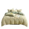 G5Z Cotton Yarn-Dyed Stripe Duvet Cover Set - 4 Pieces, All-Season Bedding for Dorms