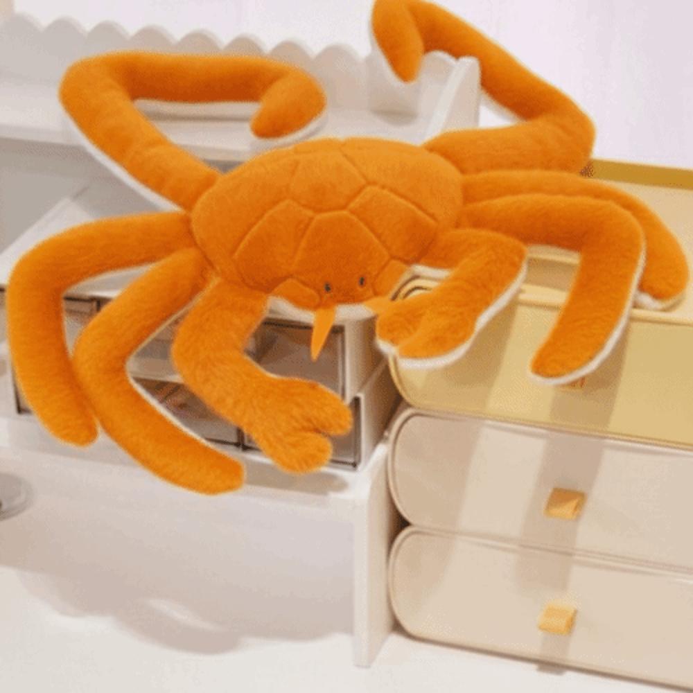 Simulation Crab Plush Toy Fluffy Sea Animal Doll Sleeping Pillow Crab Plush Doll  Christmas Toy