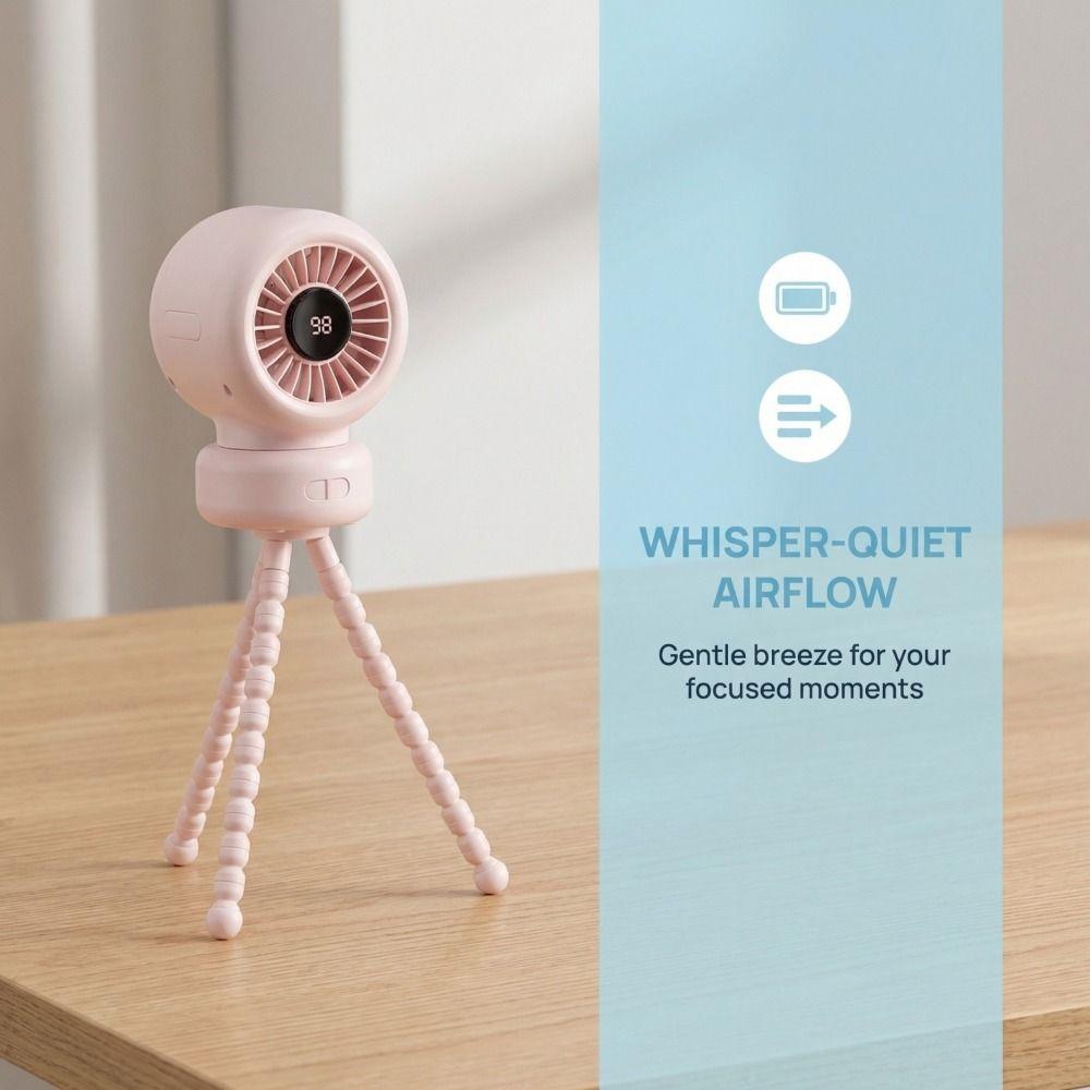 3600mAh Stroller Fan 3 Speeds Rechargeable Fan Healthy Wind Octopus Clip Fan  Baby Stroller