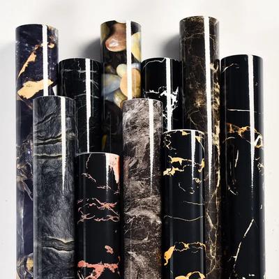 Graue Marmor Selbstklebende Tapete Wasserdichte Vinyl Peel and Stick Tapeten für Alte Möbel Küchenarbeitsplatte Granitfolie