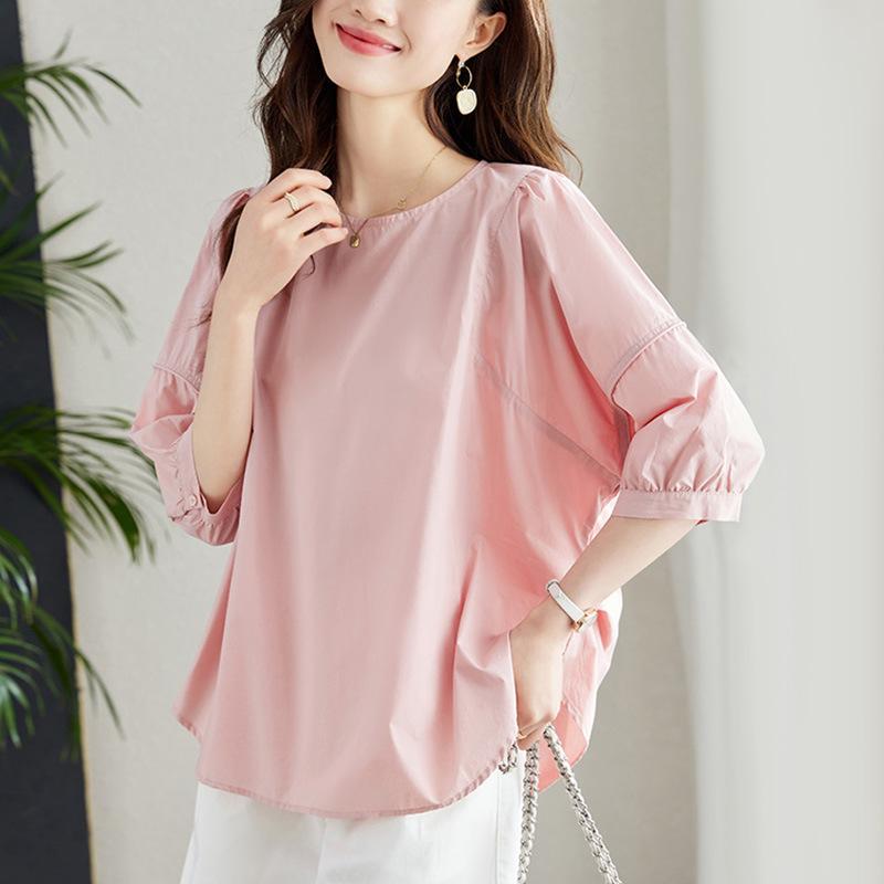 

Розовая женская футболка с короткими рукавами, летняя, новый дизайн, нишевая, свободная, повседневная, из чистого хлопка, топ XXL розовый