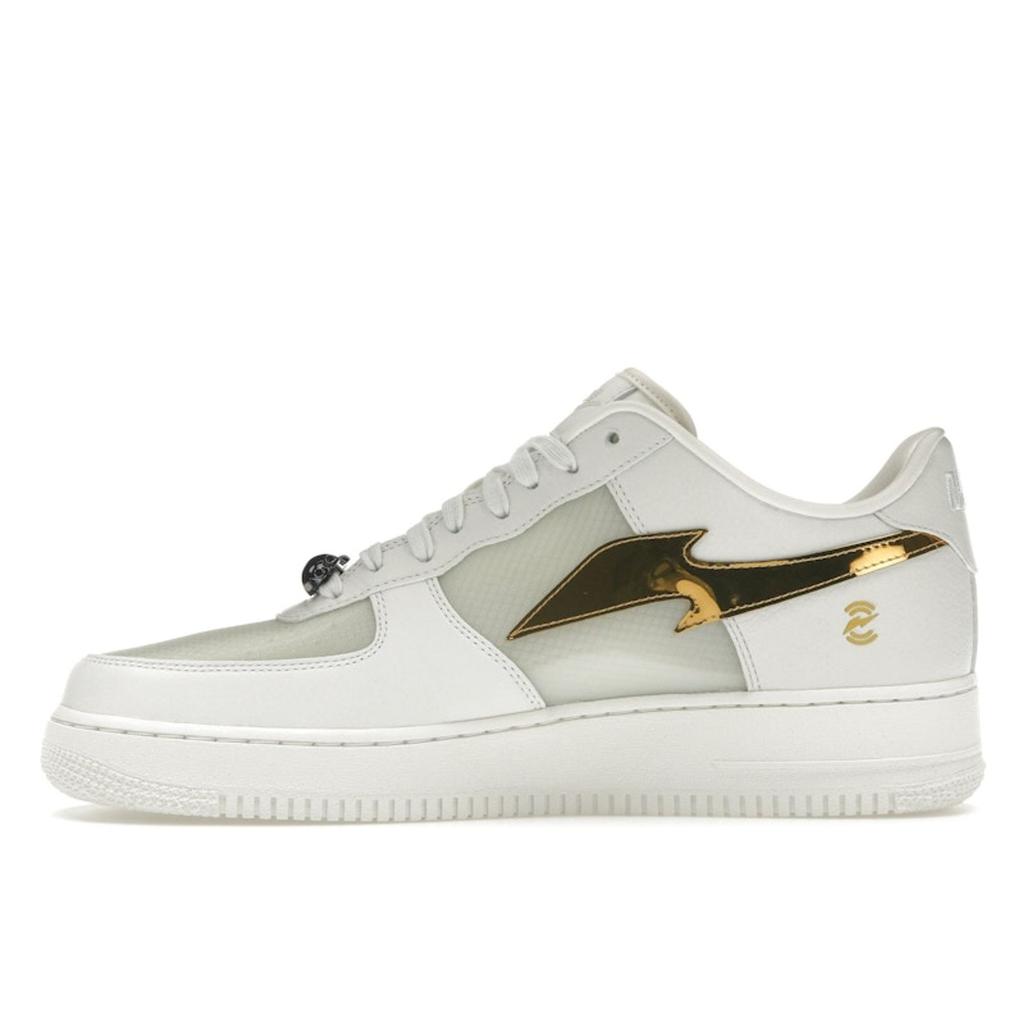 RTFKT x Nike Air Force 1 Low Angel Unisex Sneakers White Summit-White Metallic-Gold FQ3957-100