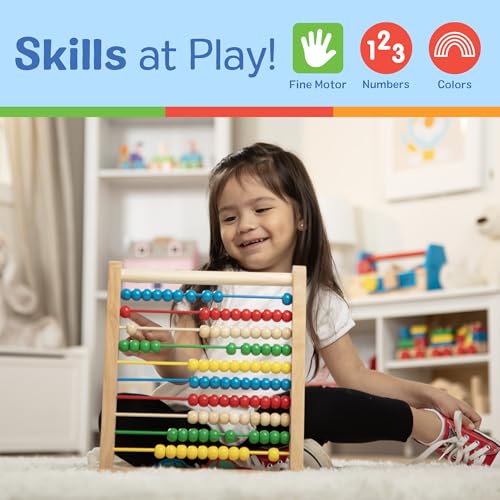 Melissa & Doug Wooden Math Toy Abacus, Authentic Product 0493
